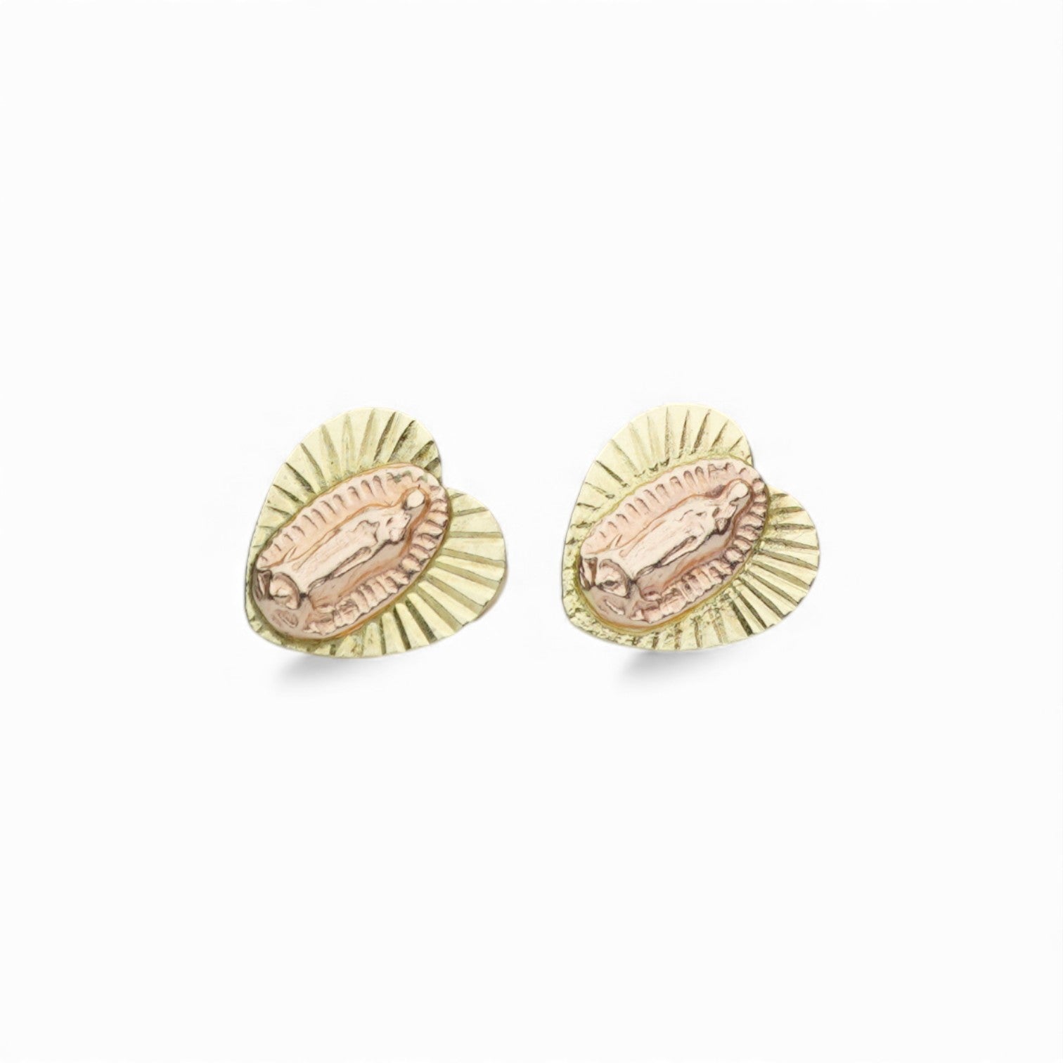 V. Guadalupe Rose/Yellow Hearth Studs