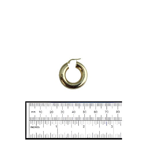 14k Donut Hoop Yellow Gold