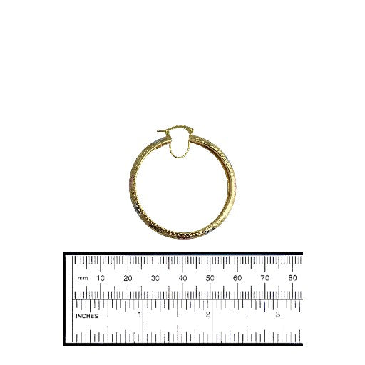 14K Tri-Color Gold Hoop