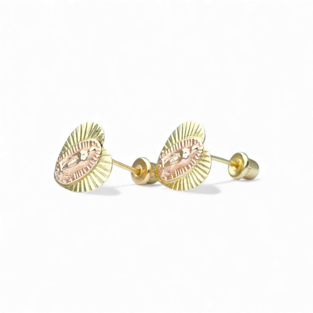 V. Guadalupe Rose/Yellow Hearth Studs