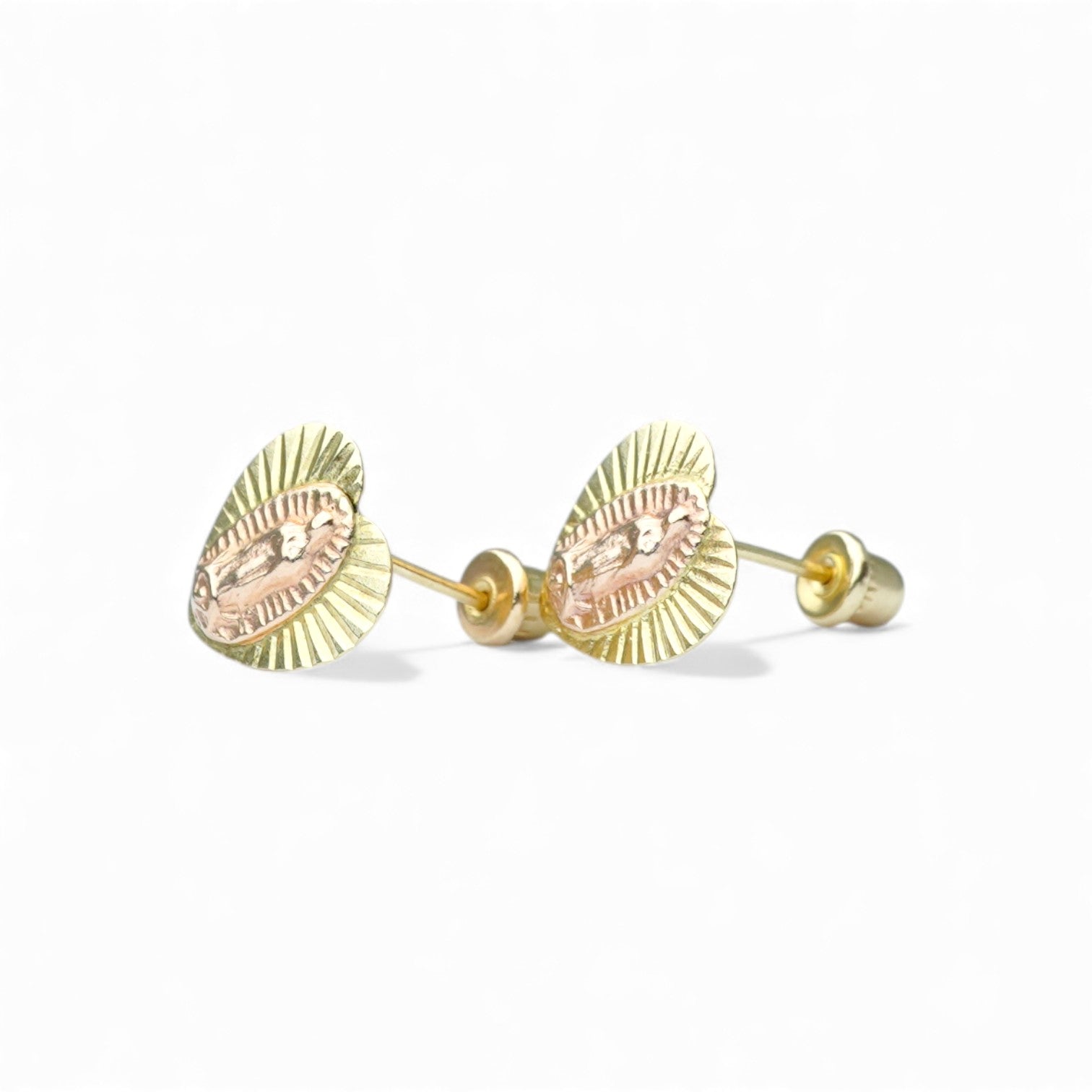 V. Guadalupe Rose/Yellow Hearth Studs