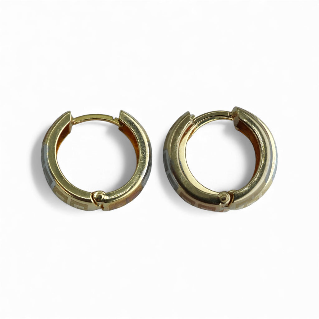 14k Tri-Color Gold Hoop