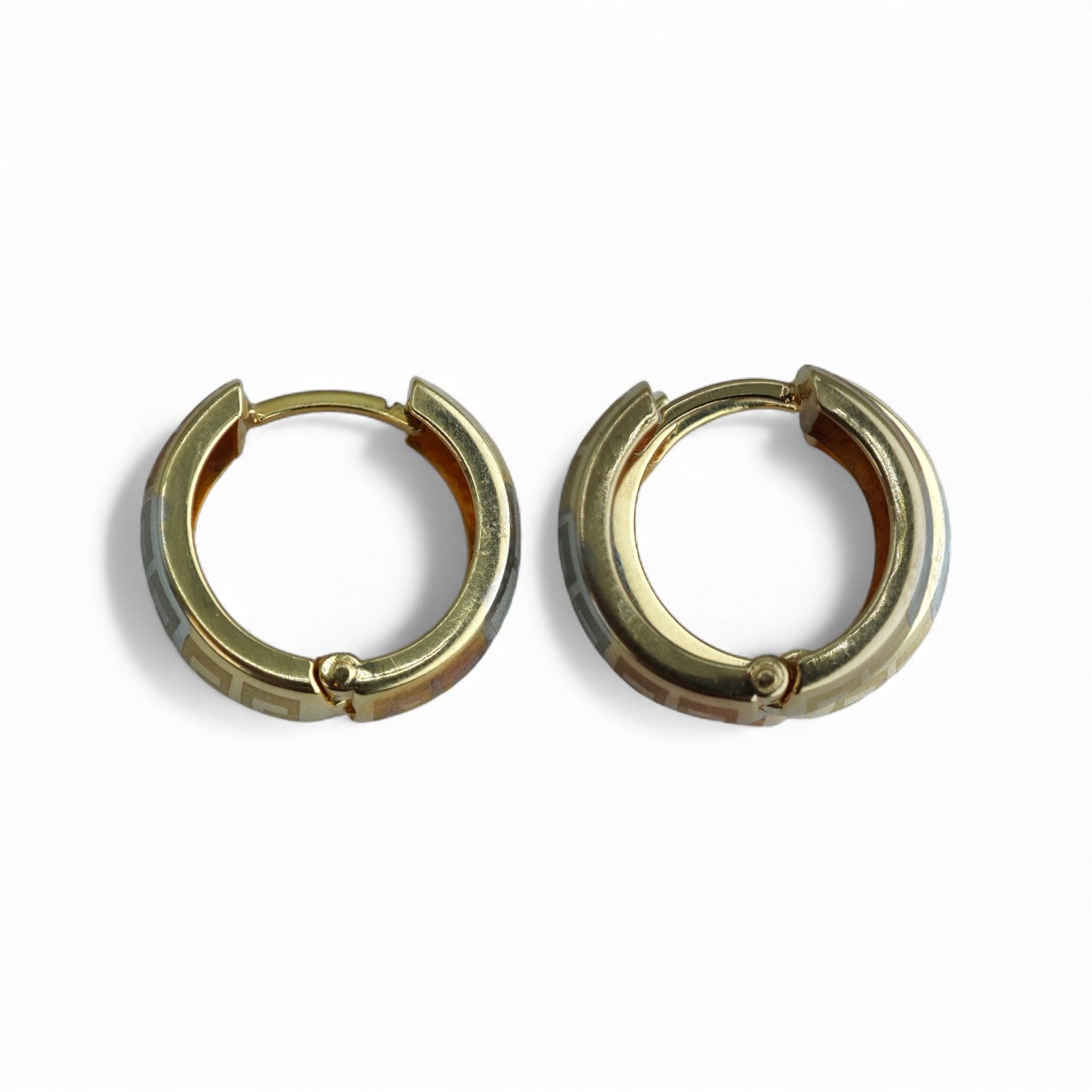 14k Tri-Color Gold Hoop