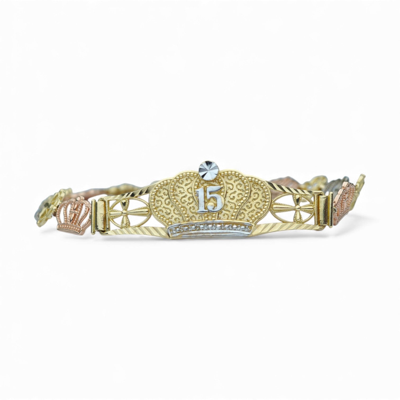 14k Tri-color 15 Años Bracelet