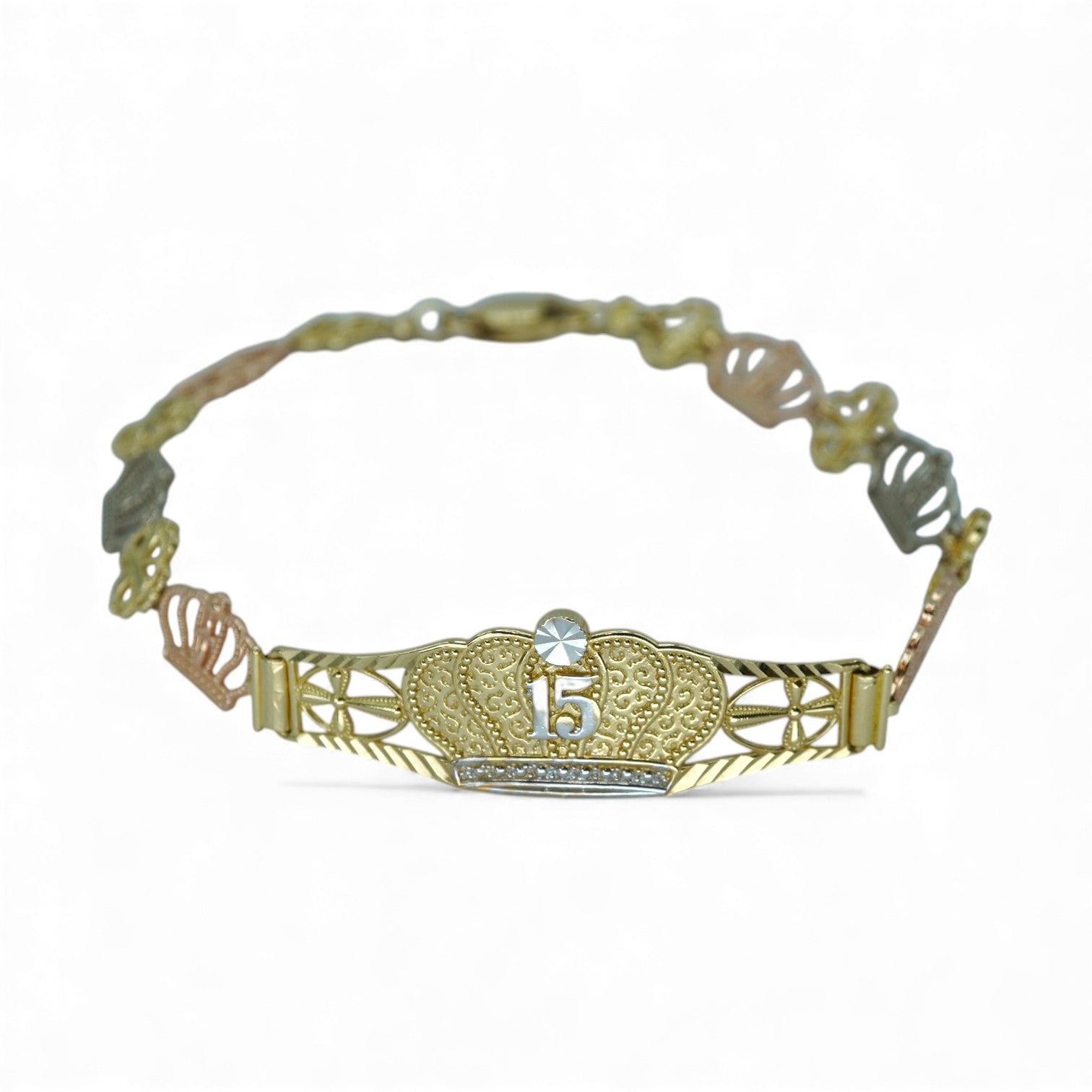 14k Tri-color 15 Años Bracelet