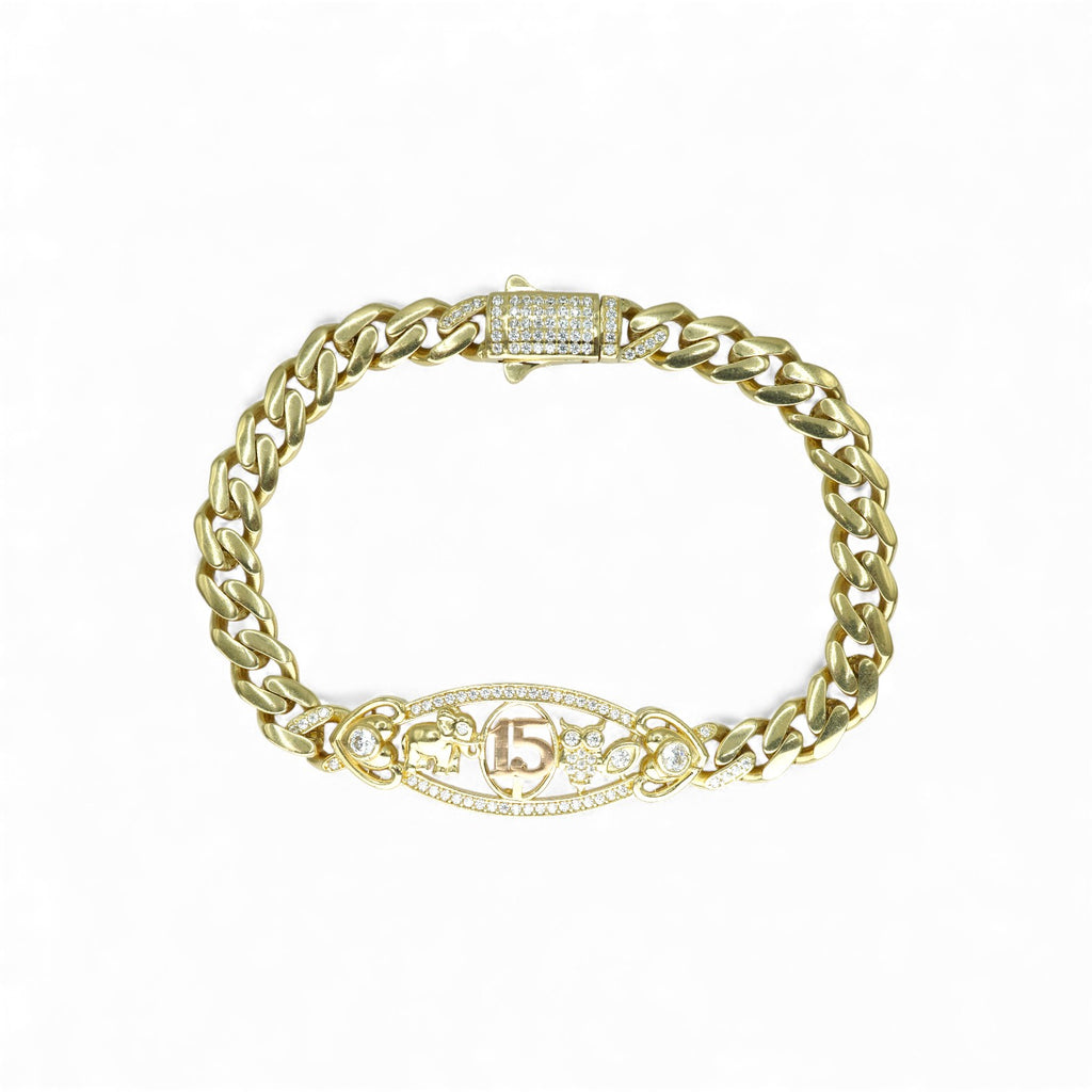 14K 15 Años Bracelet Monaco