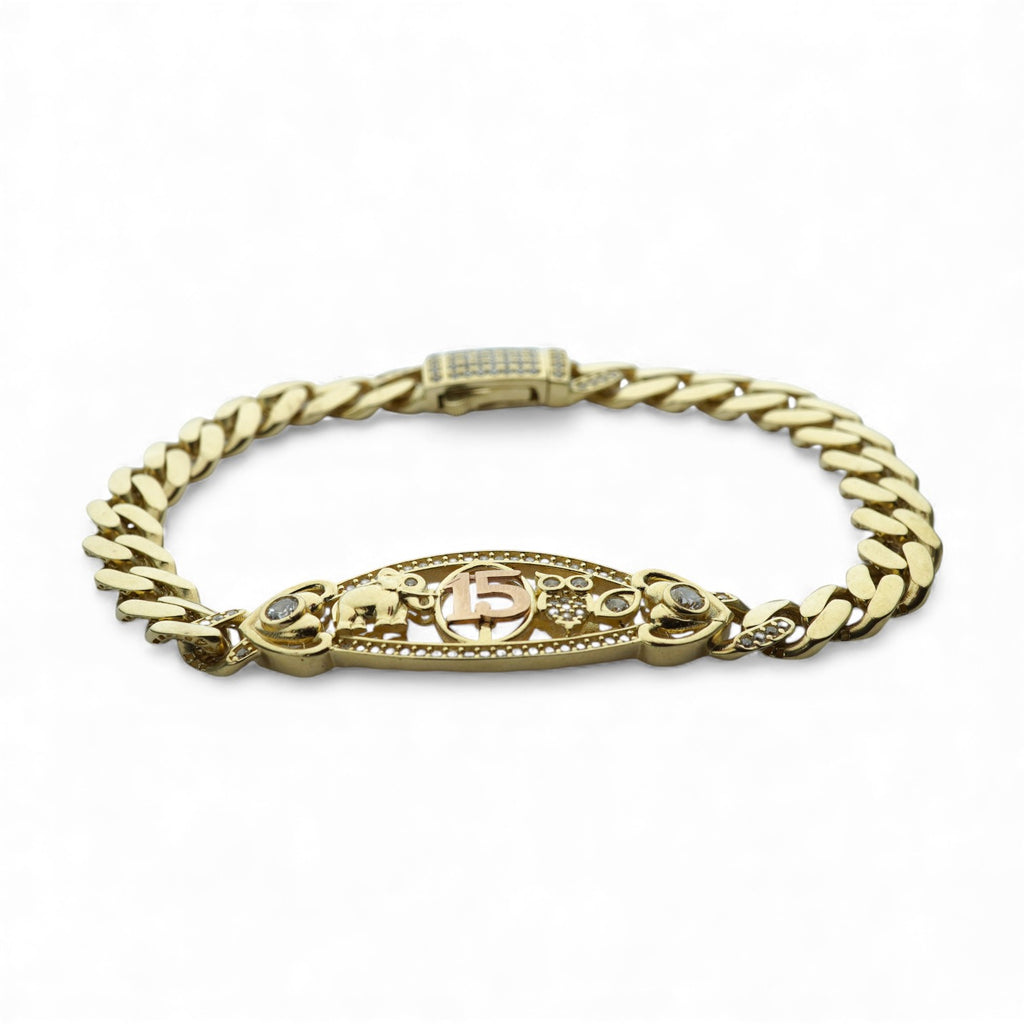 14K 15 Años Bracelet Monaco