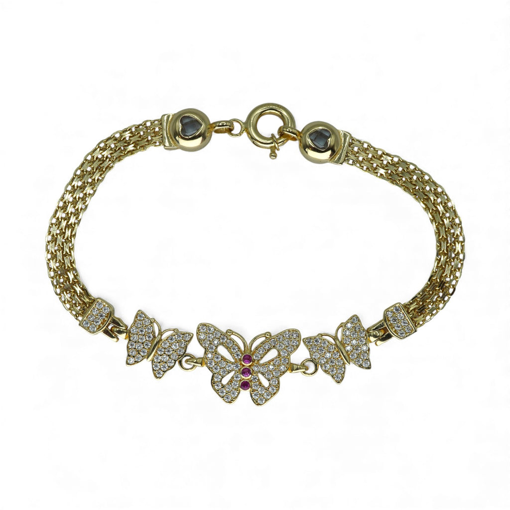 14k Butterfly Bracelet