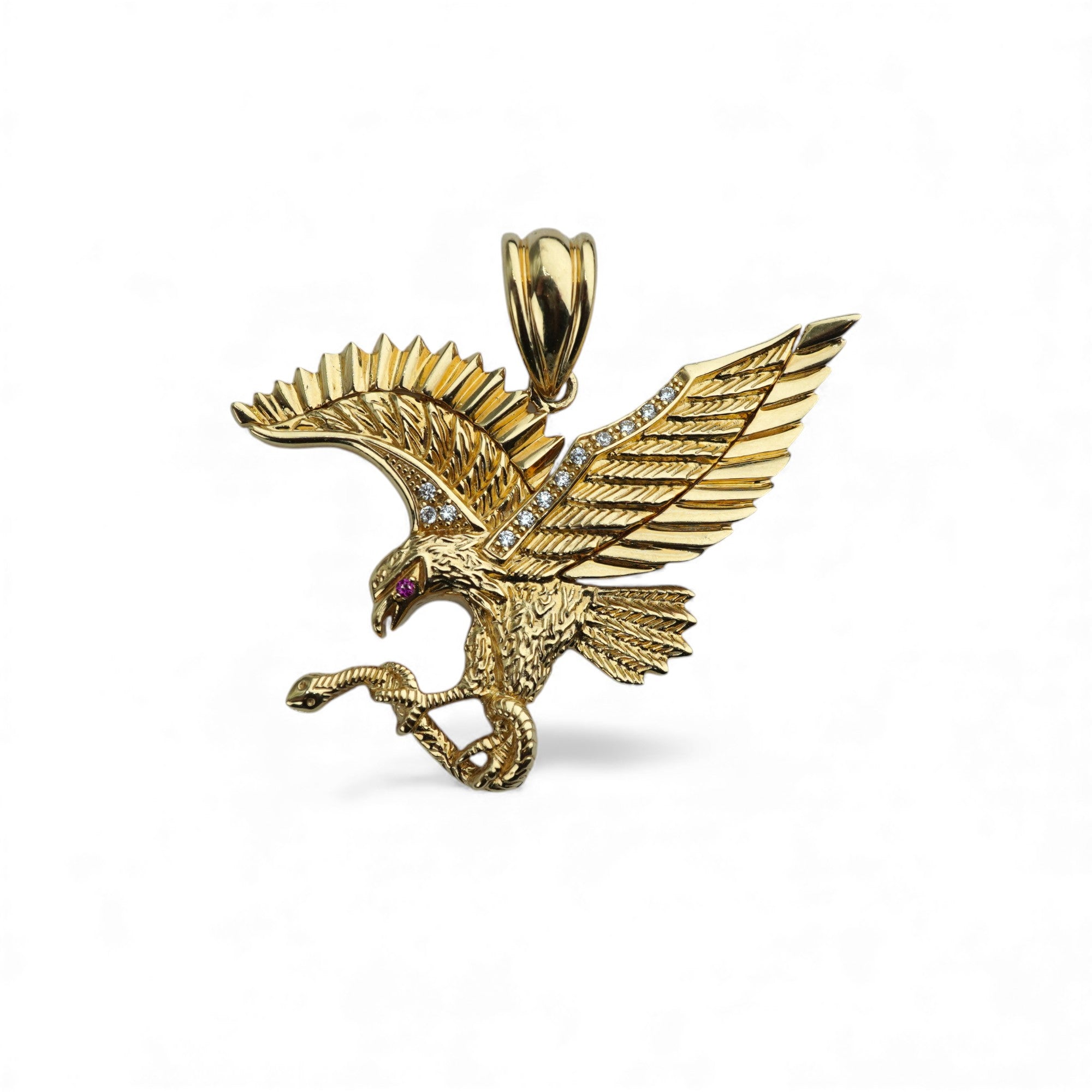 14k Yellow Gold Eagle Pendant