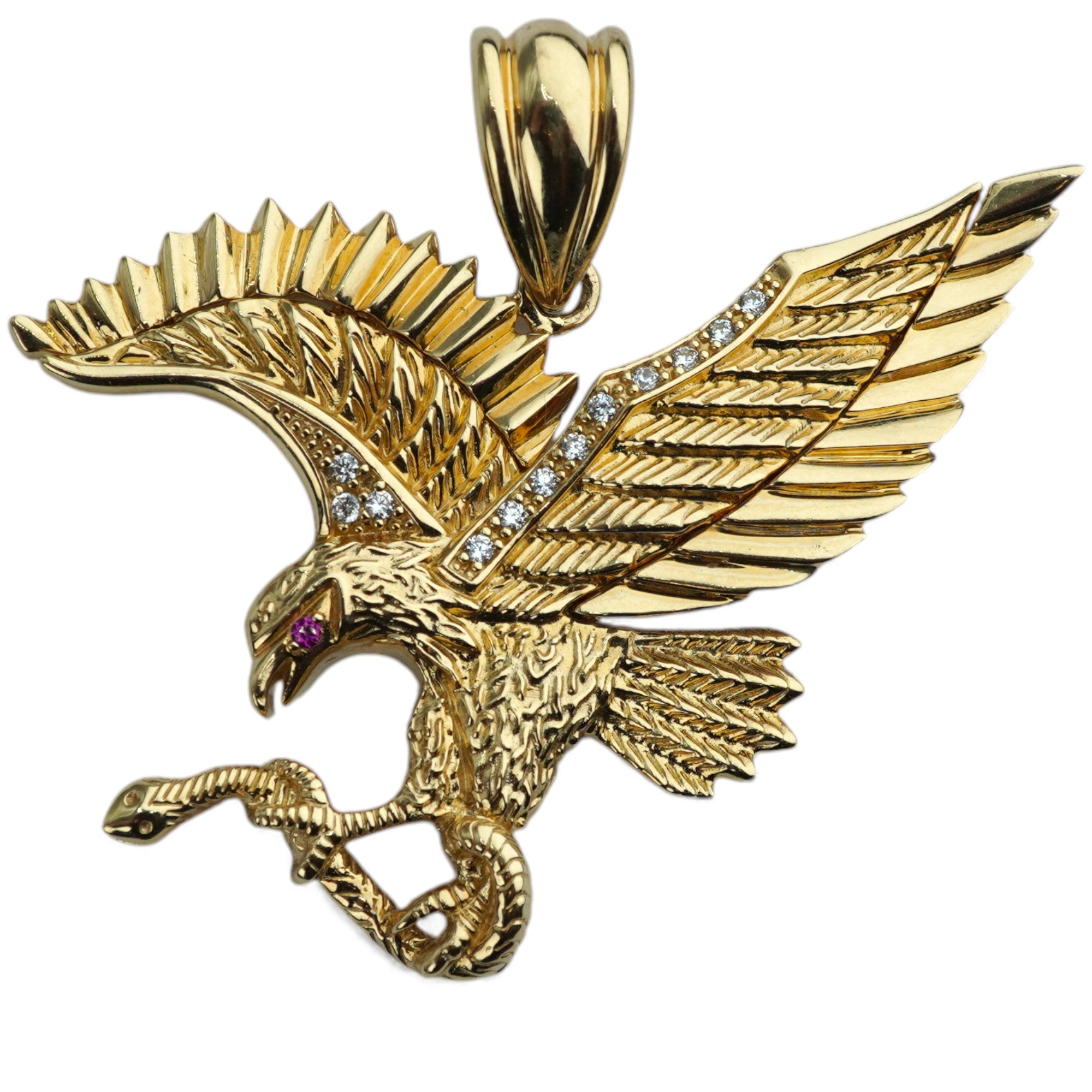 14k Yellow Gold Eagle Pendant