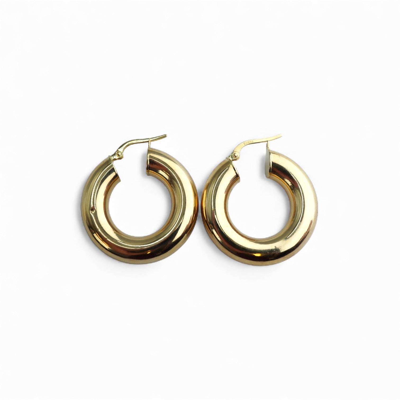 14k Donut Hoop Yellow Gold