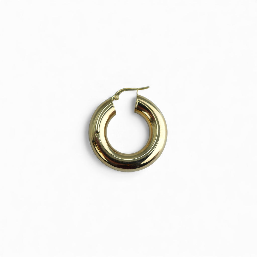 14k Donut Hoop Yellow Gold