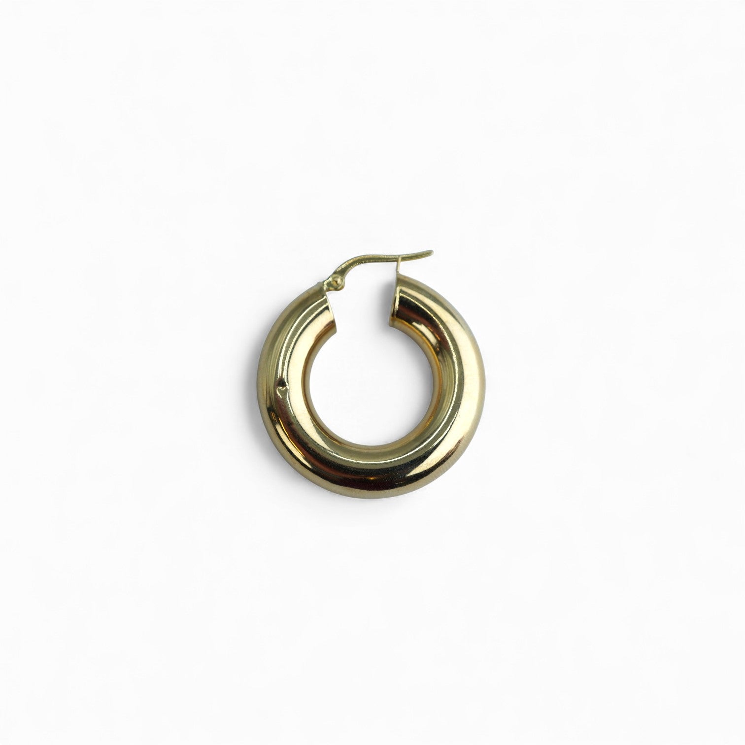 14k Donut Hoop Yellow Gold