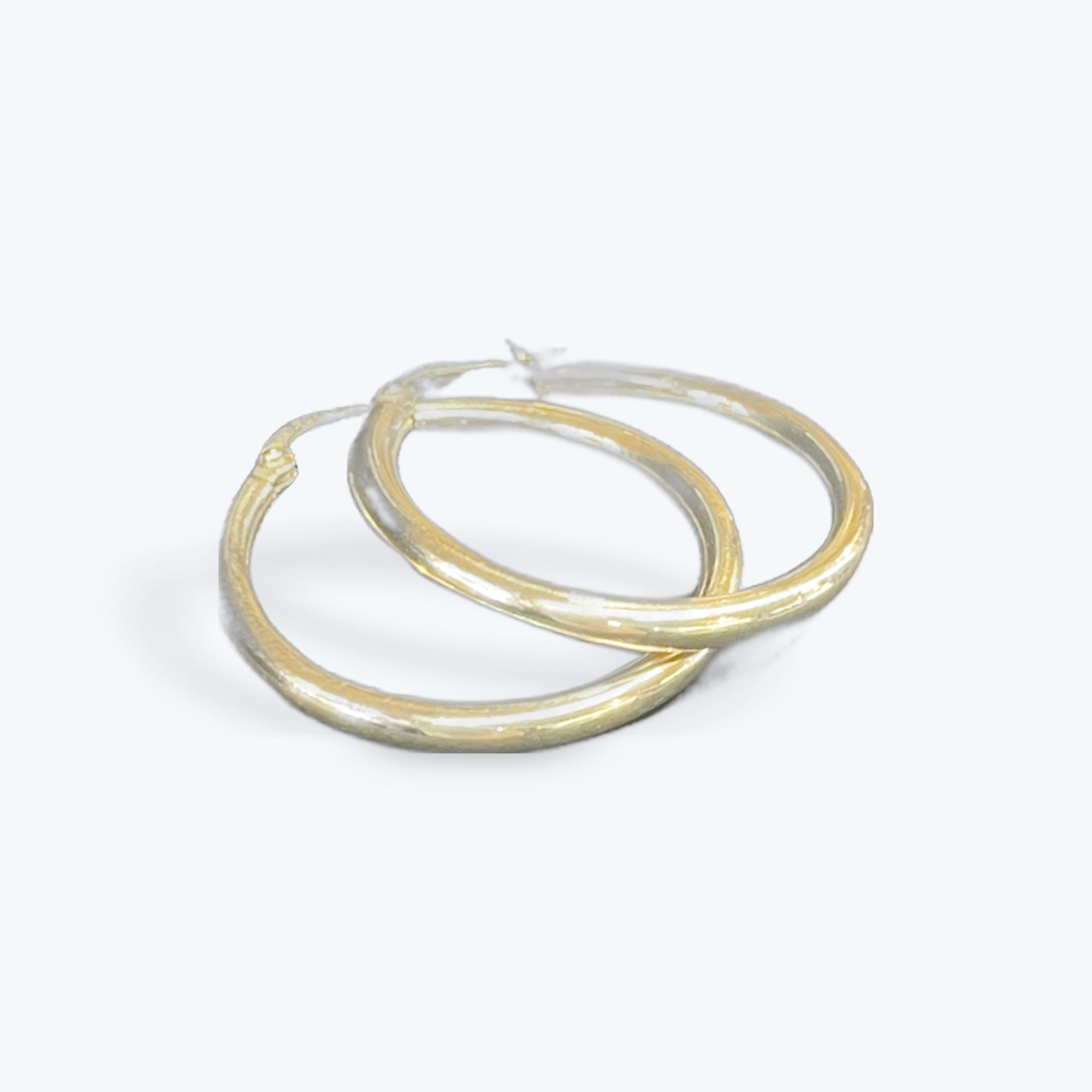 14k Yellow Gold Hoop 3mm, 1"