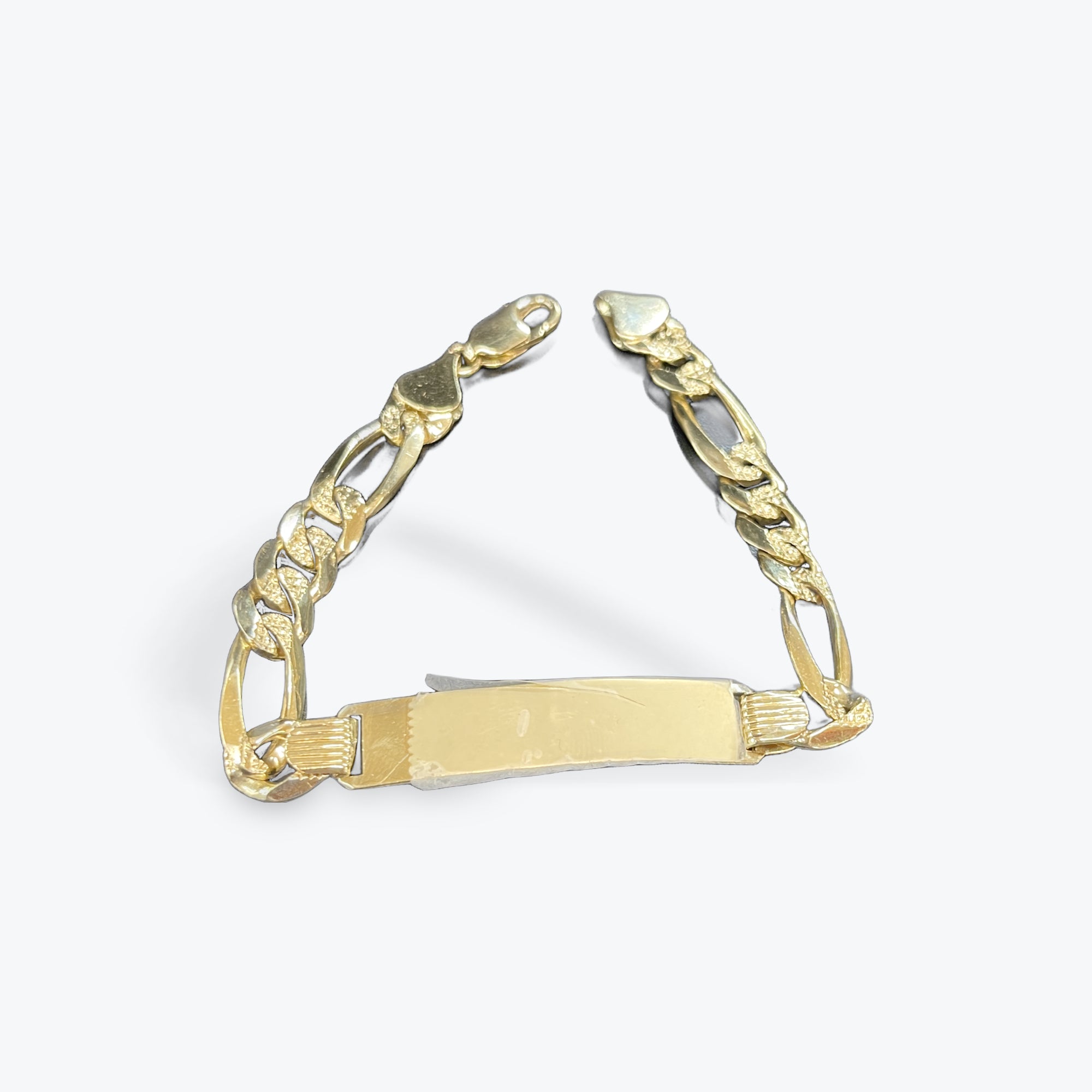14k YG ID Bracelet 9"