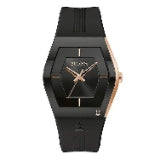 Bulova Men's Latin Grammy Black Silicone Strap Watch 40.5mm