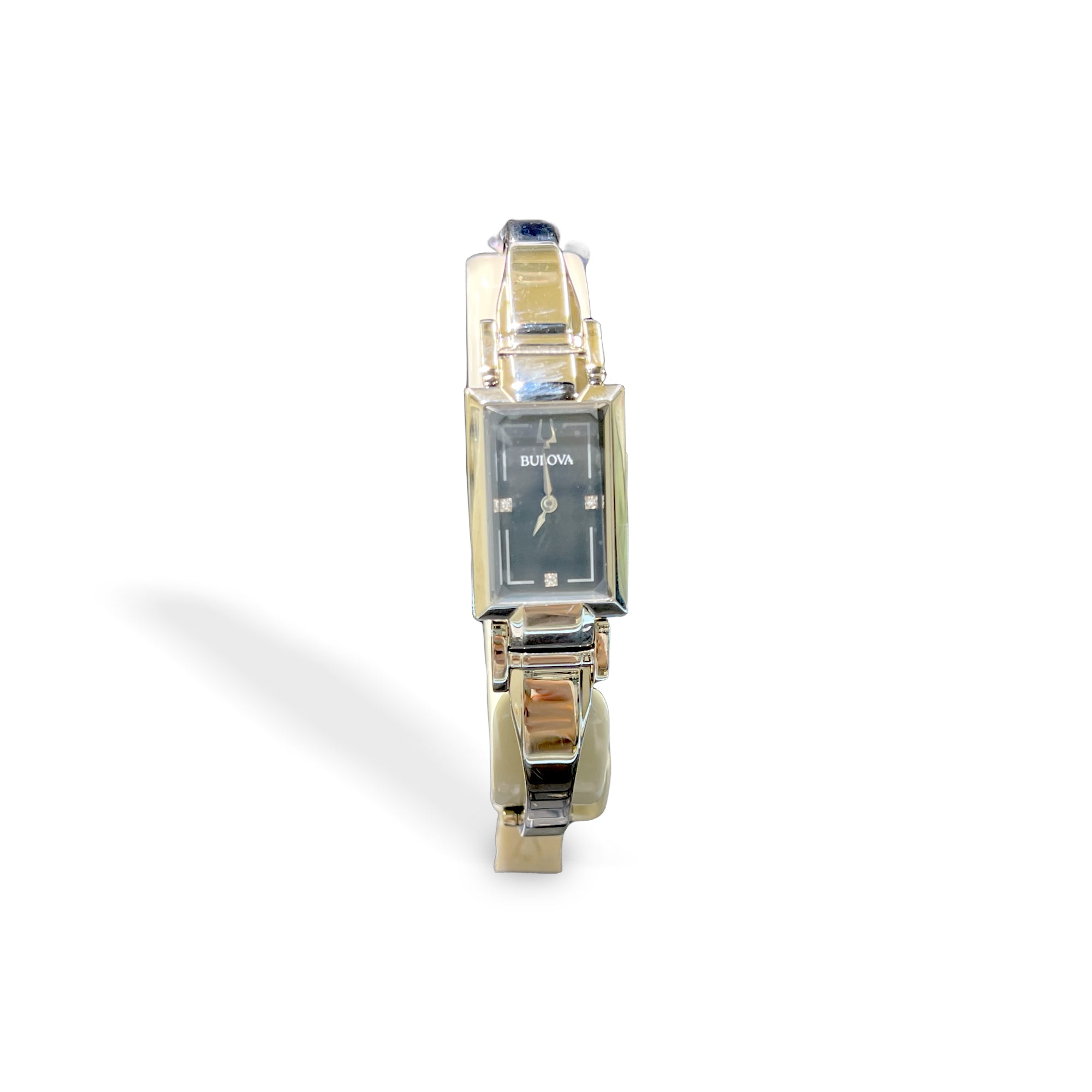 Bulova Women S Diamond Accent Half-Bangle Watch 96P209