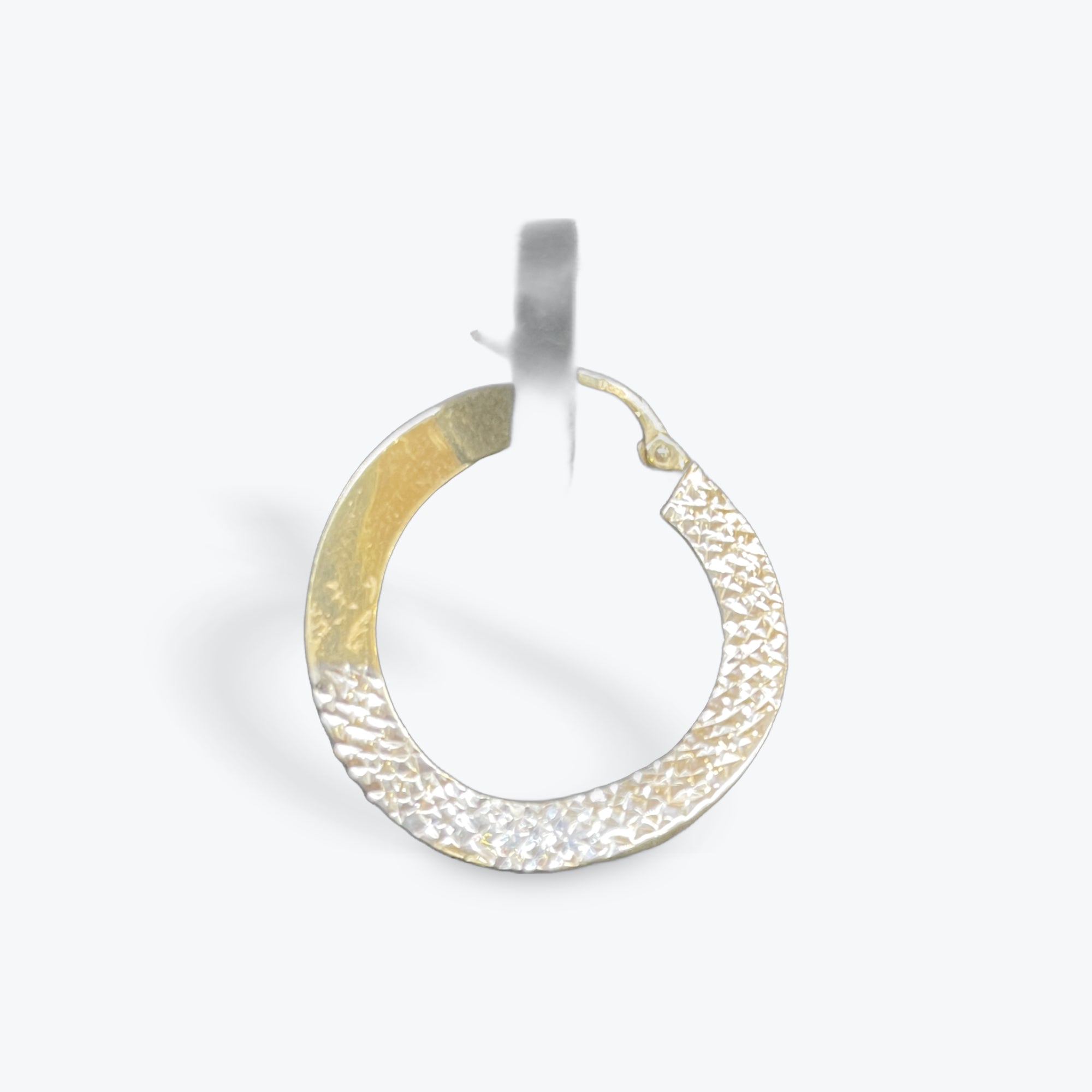 14k Two Color Gold Hoop.3mm. 1"