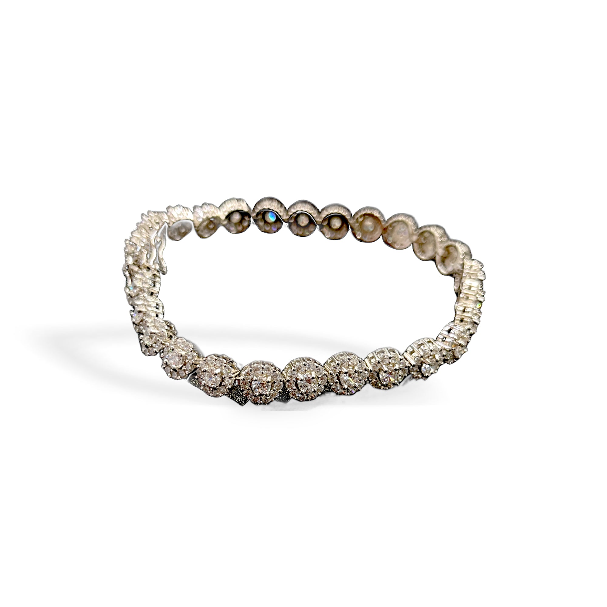 Silver CZ Bracelet 15.58g