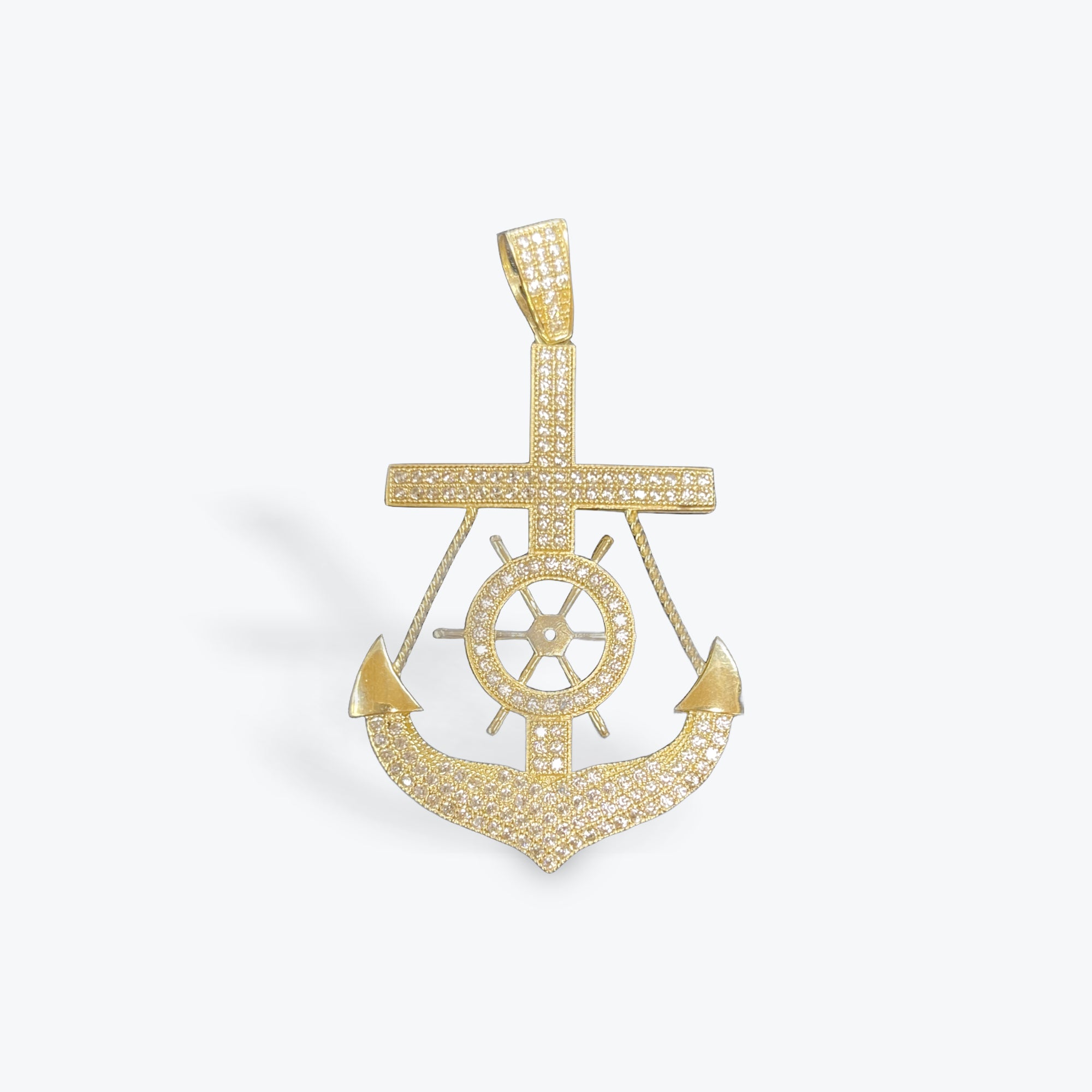 14k YG Anchor Pendant