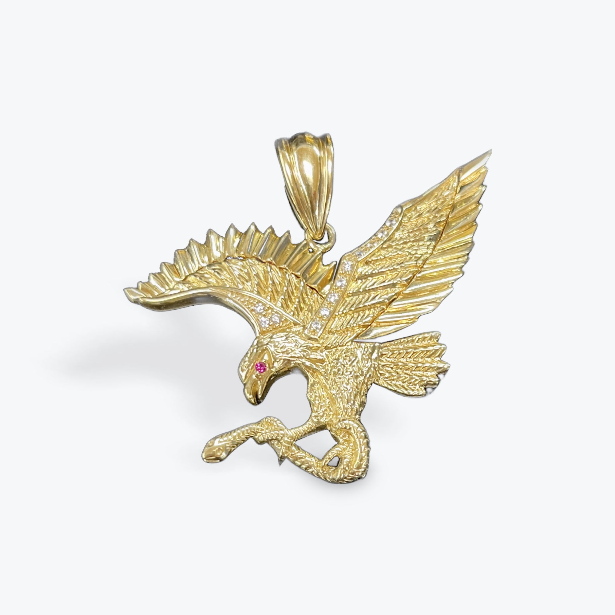 14k YG Eagle Pendant