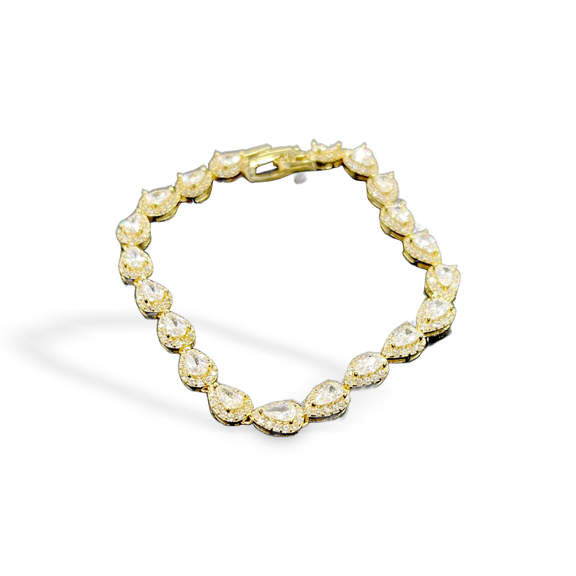 Silver CZ Bracelet 11.38g