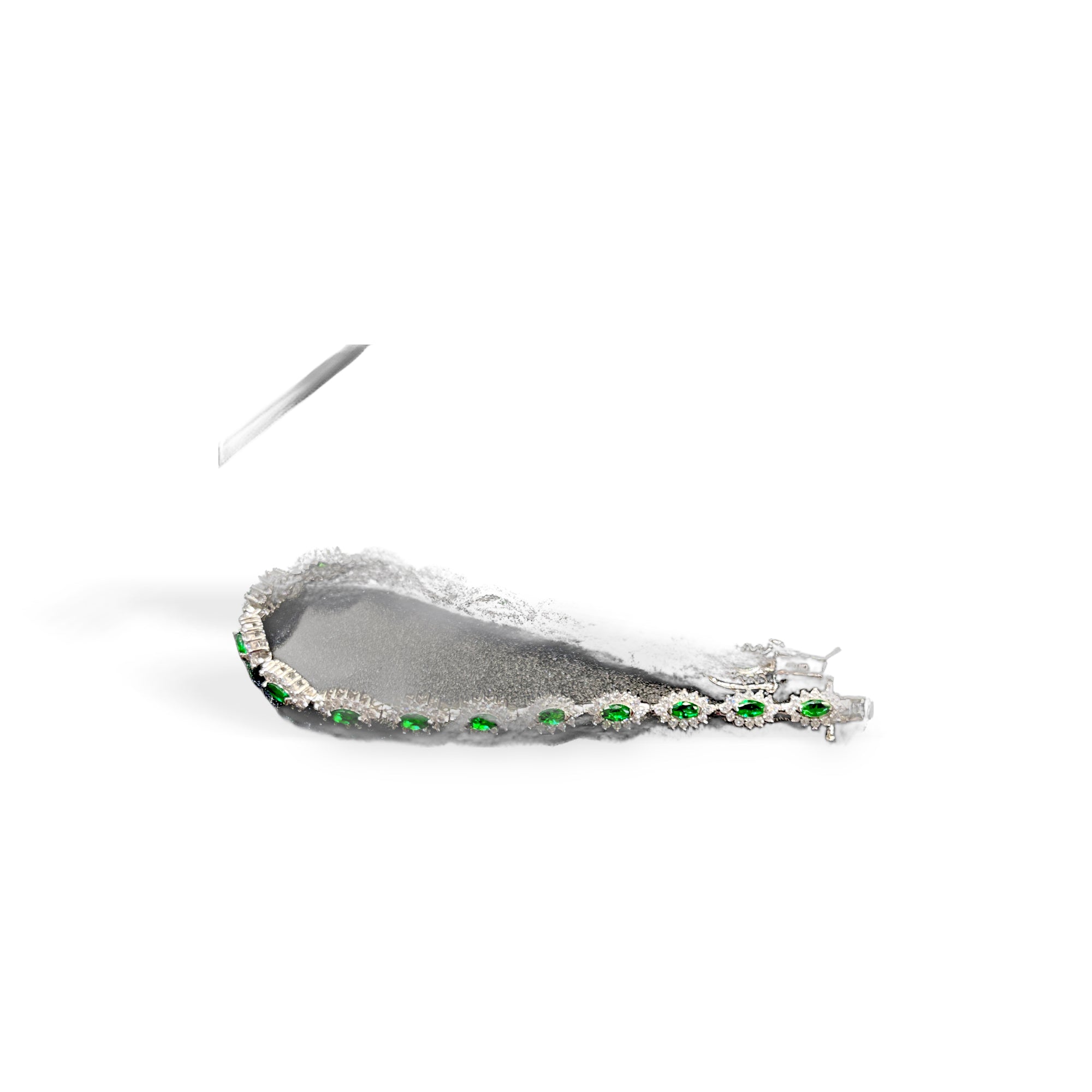 Silver Green CZ 12.41g