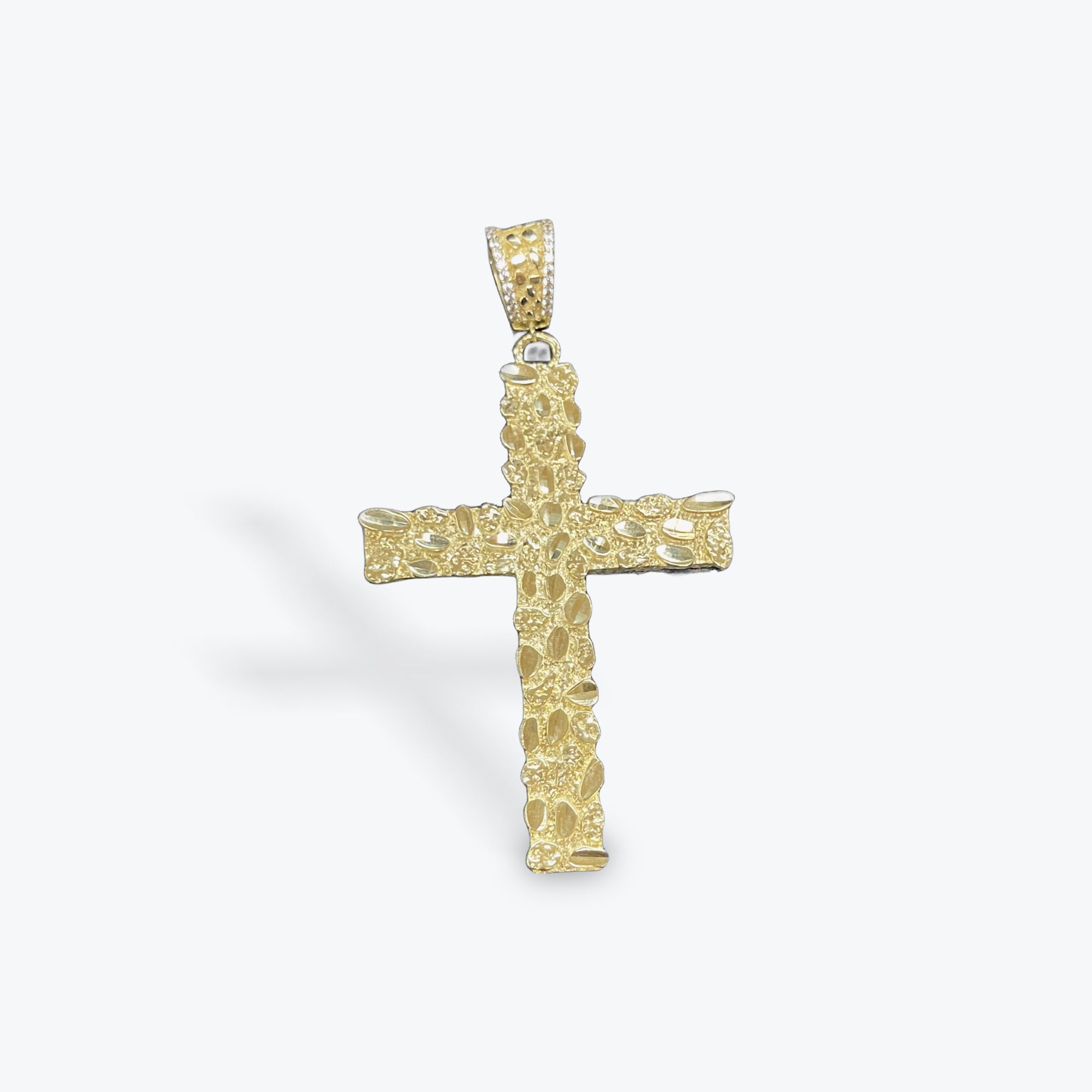 14k YG Nugget Cross