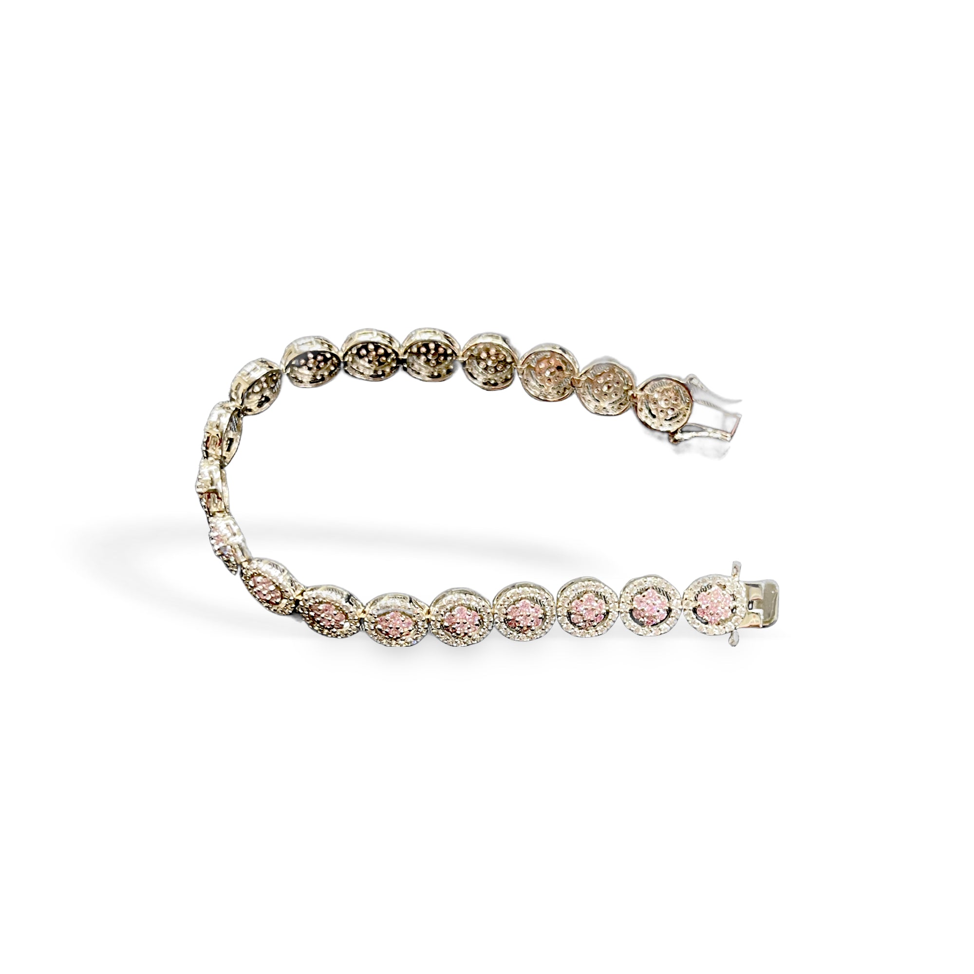 Silver Pink CZ 18g