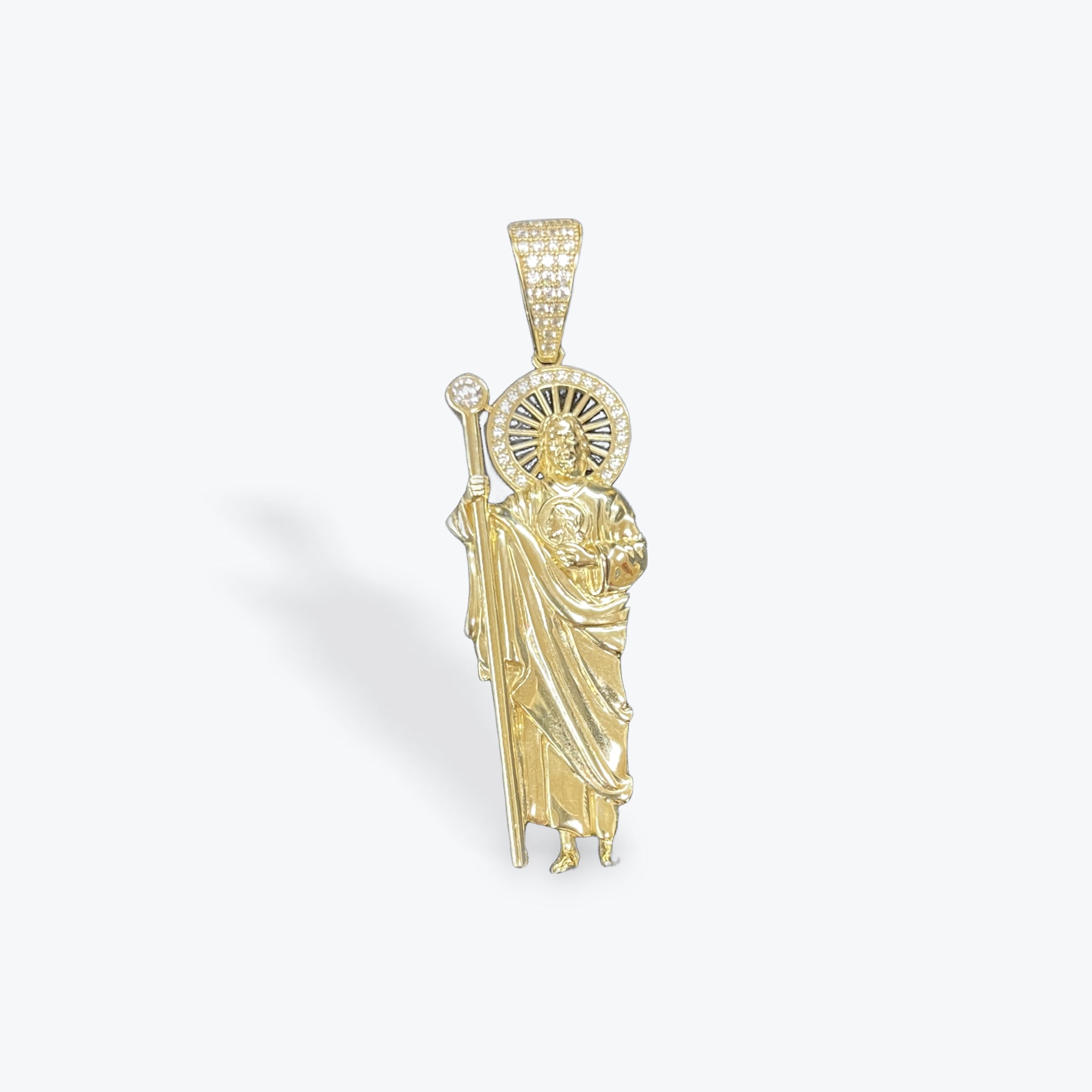 14k YG San Judas Pendant