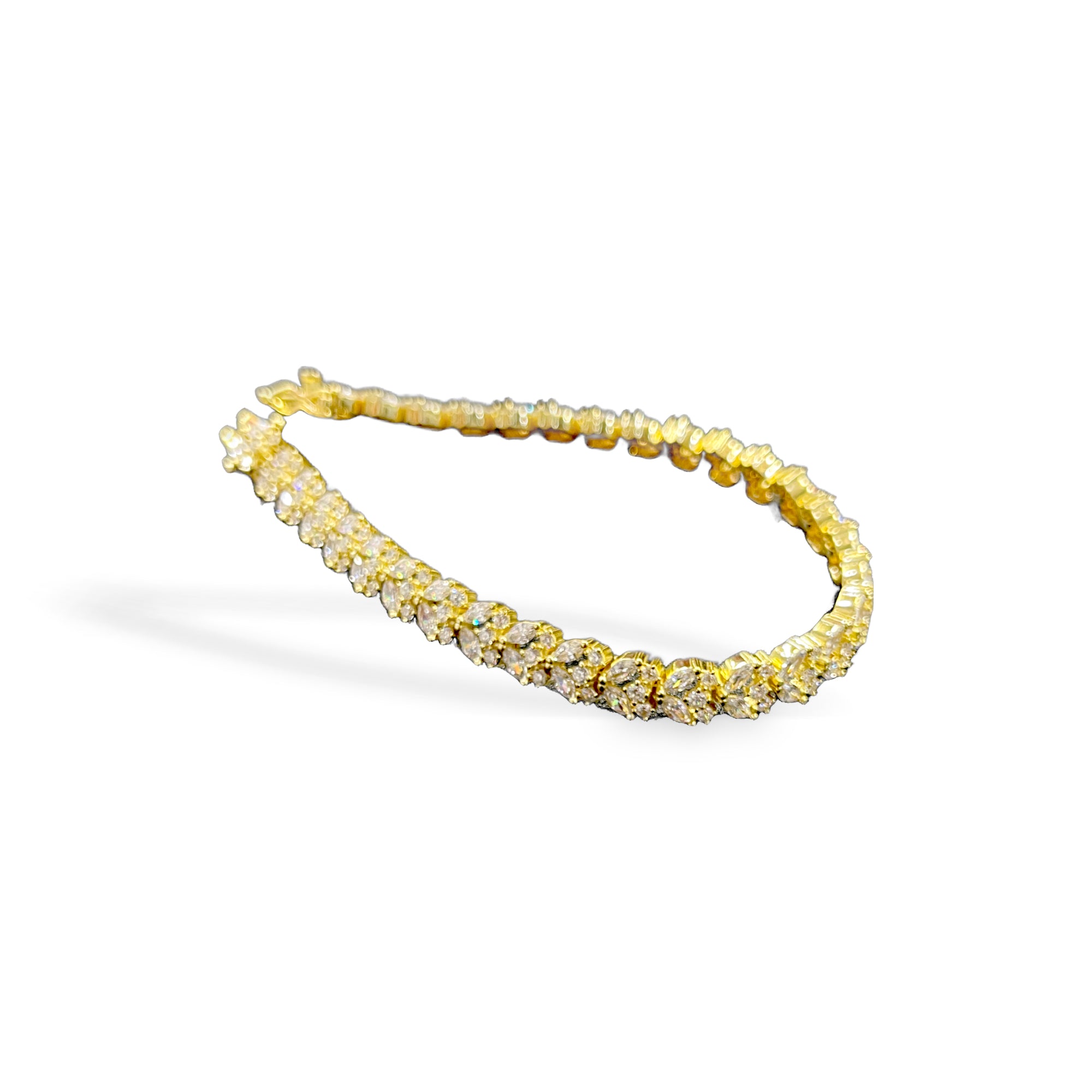 Silver CZ Bracelet 14.50g