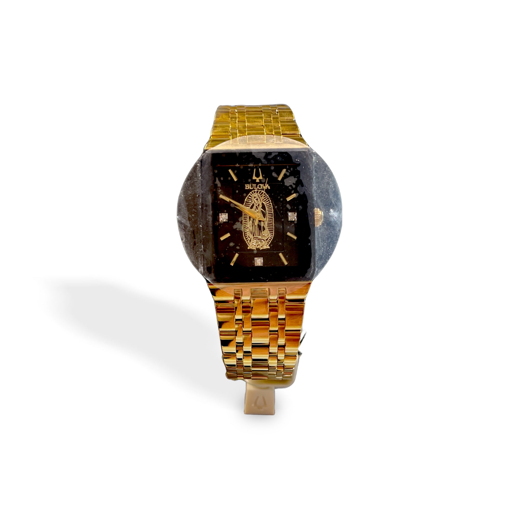 Bulova Men S Quartz Gold-Tone Diamond Accent Watchmm