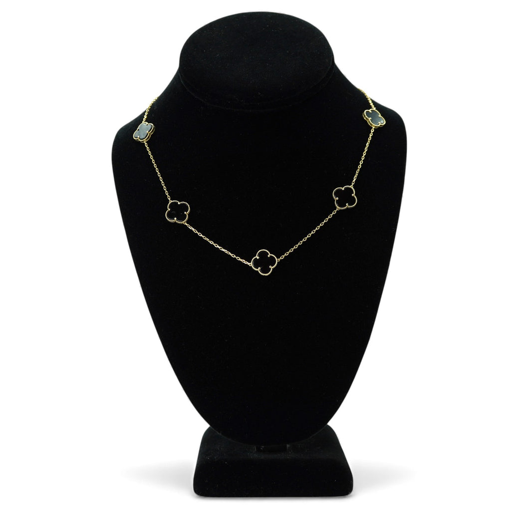 14k 5 Cloves Black Chain